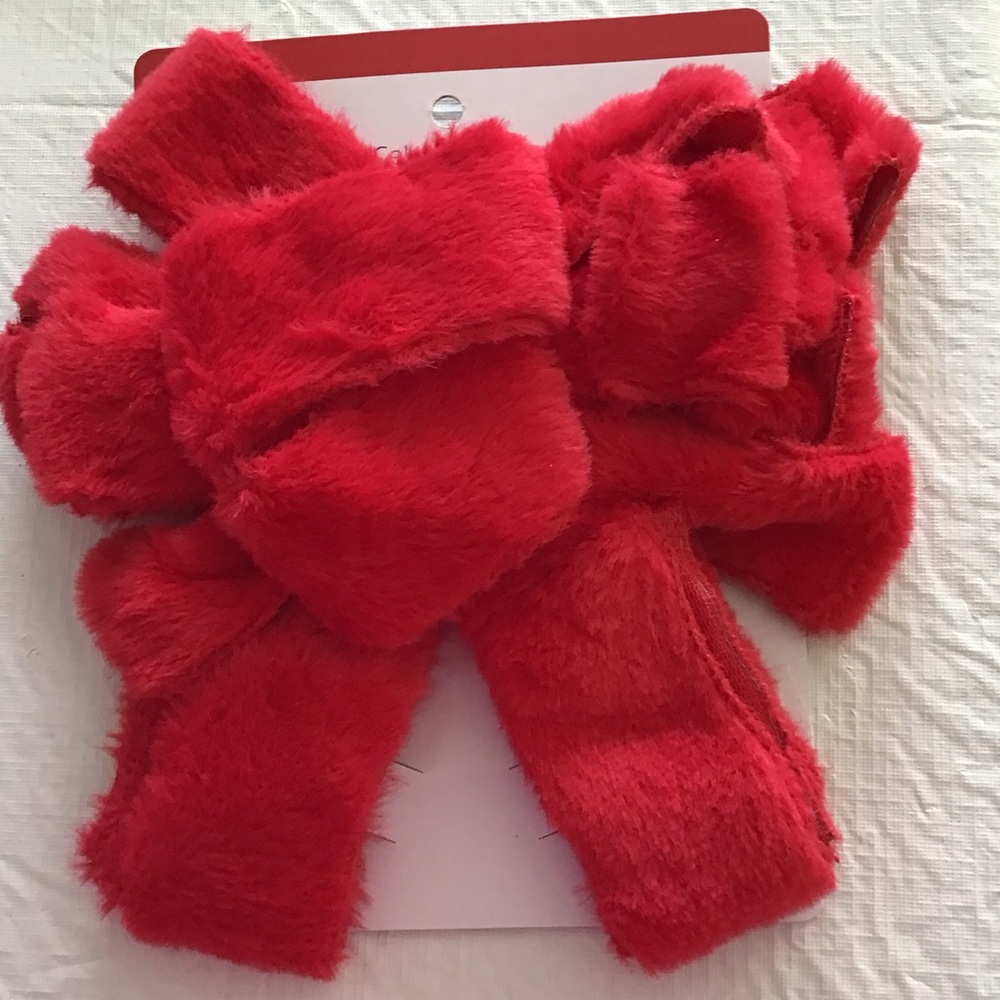 Tree Topper Red Fuzzy Bow